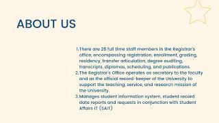 Registrar's Office - Data and Technology Resources for Academic Advisors