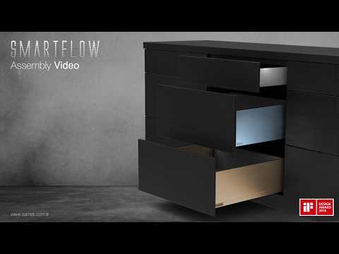 Миниатюра изображения товара Модуль с ящиком Samet Flowbox Push Open Н144/198(18) (с доводчиком 500мм, антрацит)