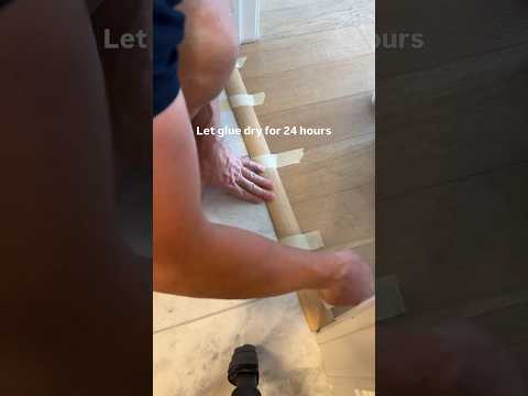 Adding a transition between the wood and tile floors. Subscribe to see more videos like this!