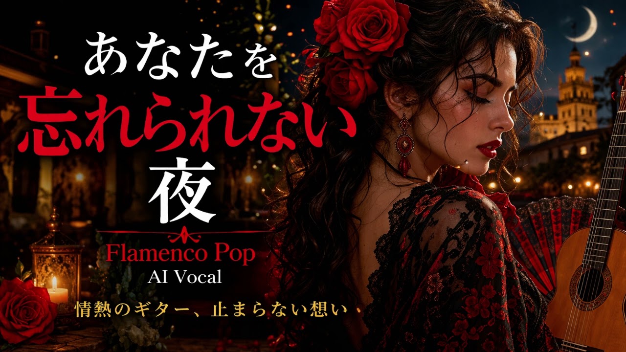 あなたを忘れられない夜Flamenco Pop AI Vocal