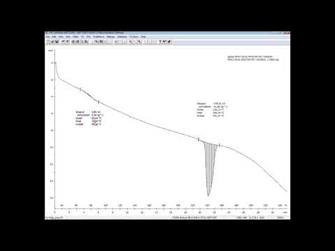 Evaluación e interpretación de calorimetrías (DSC) mediante software STARe Evaluation Mettler