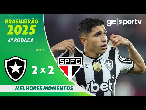 Gols e lances de Botafogo x São Paulo