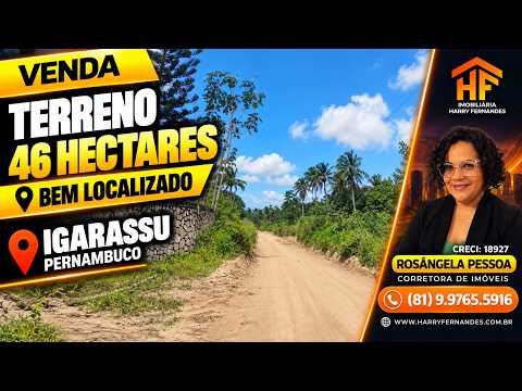 Área de 46 hectares com 3 glebas, localizada em Igarassu - Pernambuco. VENDA.