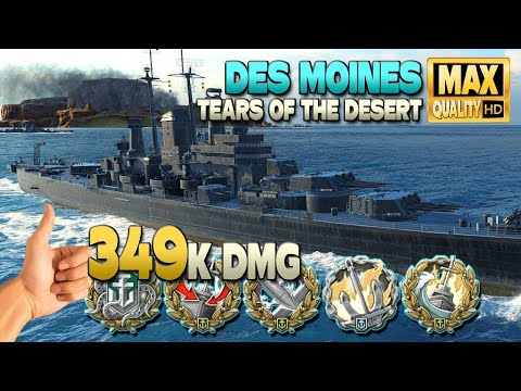 Des Moines: Huge damage & crazy finish - World of Warships