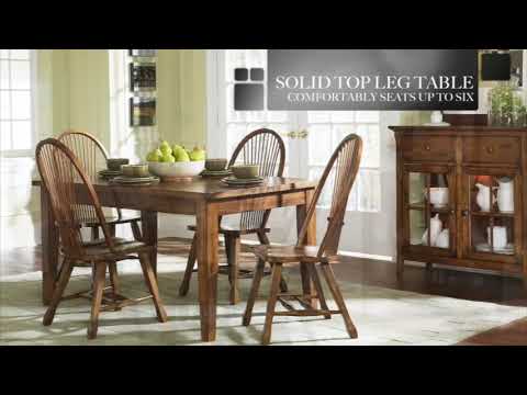 Treasures Oak Retractable Extendable Dining Room Set from Liberty