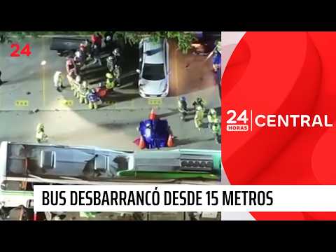 Bus con orquesta sinfónica desbarrancó desde 15 metros en Valparaíso | 24 Horas TVN Chile