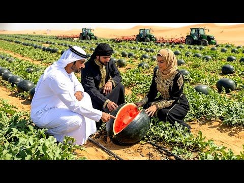Inside Dubai’s $6,000 Black Diamond Farm: The Rarest Densuke Watermelon on Earth 🍉💎