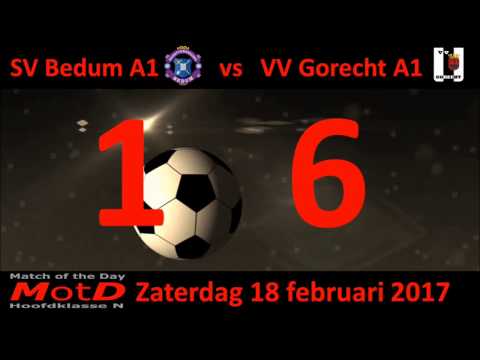 SV Bedum A1  vs  VV Gorecht A1  [ hoofdklasse N ] [ 18-02-2017 ]