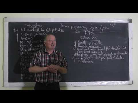 2/2 Lectia 1227 Puncte si drepte Puncte simetrice fata de un punct dat Lungime segment - Clasa 6