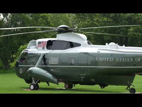 Marine One lifts from the White House on May 10, 2023