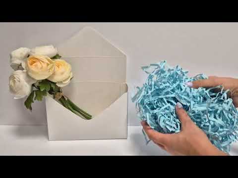 ОПТ 500г/4мм Бумажный наполнитель (видео) для коробок, цвет Голубой пастель - фото 1 - id-p912805290