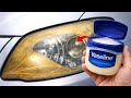 Restore Old Headlights to NEW in 1 Minute with Vaseline! Genius Trick
