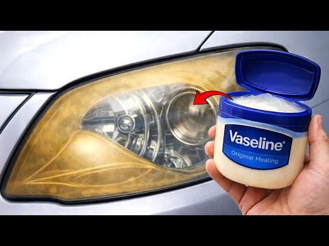 Restore Old Headlights to NEW in 1 Minute with Vaseline! Genius Trick