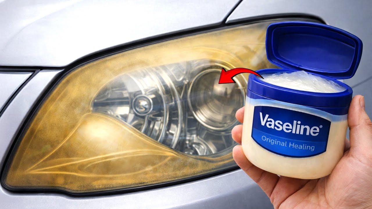 Restore Old Headlights to NEW in 1 Minute with Vaseline! Genius Trick