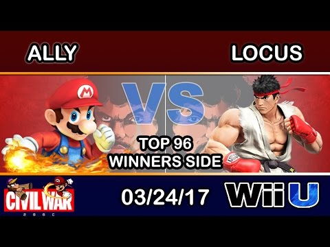 2GGC: Civil War - C9 | Ally (Mario) Vs. UBCEA | Locus (Ryu) Top 96 Winners Side - Smash Wii U