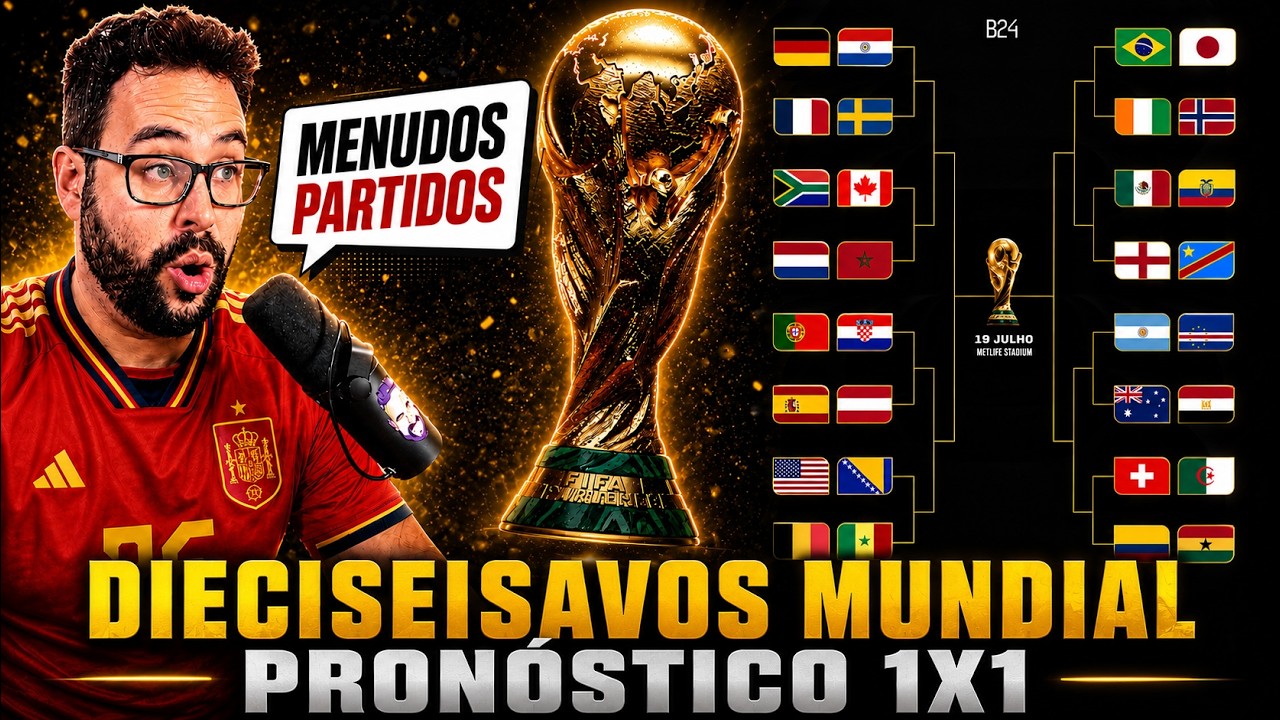 ASÍ QUEDAN los DIECISEISAVOS del MUNDIAL ¡PARTIDAZOS! - PRONÓSTICO 1X1