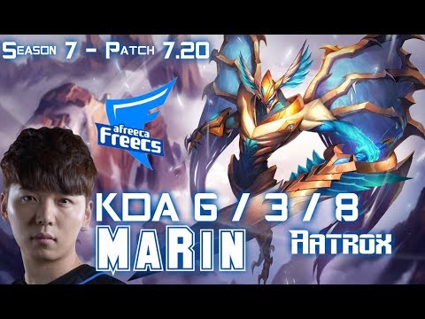 AFs MaRin AATROX vs RIVEN Top - Patch 7.20 KR Ranked