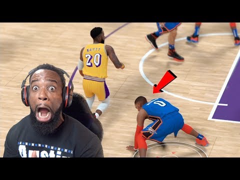 Breaking Russell Westbrook's Ankles In First Playoff Game! Lakers vs Thunder NBA 2K19 Ep 55