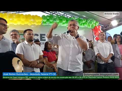 Guimarães inaugura CEI areninha ordem serviço construção CE371 CE275 Dep Irapuan Pinheiro 14-02-2025