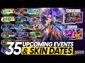 ALL 35 UPCOMING EVENTS SKINS RELEASE DATES FANNY LEGEND KOF RETURN NEW STARLIGHTS ETC