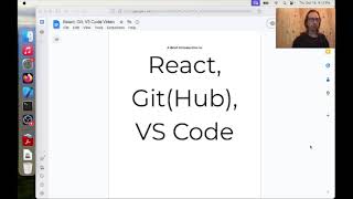 React, GitHub, VS Code - Real-time coding from scratch - Pt 1