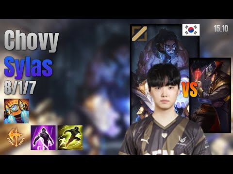 Chovy Mid Sylas vs Twisted Fate lol KR solo rank Full Game 15.10 | 쵸비 사일러스 vs 트위스티드 페이트