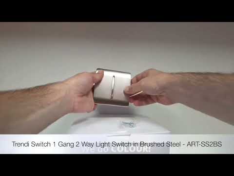 Unboxing the Trendi Switch 1 Gang 2 Way Chrome Rocker Light Switch in Brushed Steel - ART-SS2BS