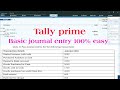 Journal Entry In Tally Prime How To Pass Journal Entry In Tally Prime Tally Prime Journal