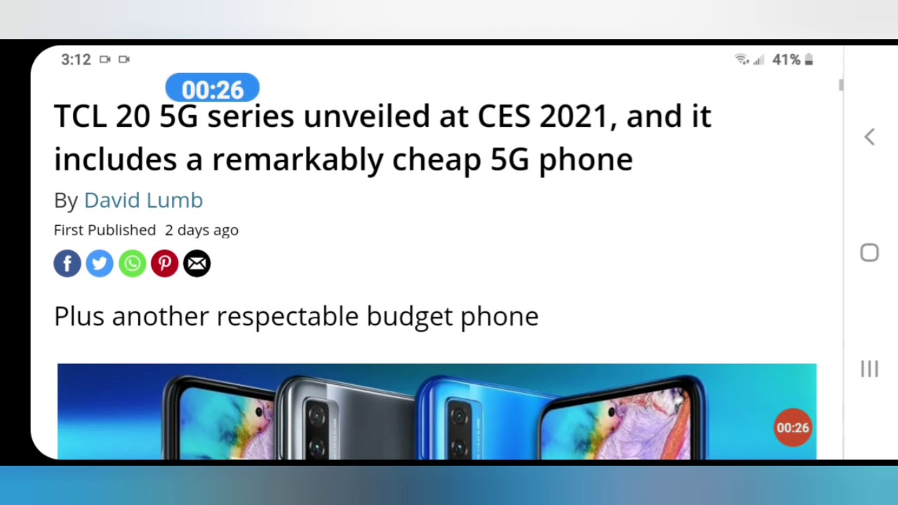 TCL Releasing TCL 20 5G Budget Device 2021