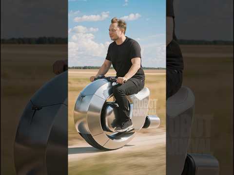 #elonmusk Test-Rides the #tesla MonoBlade X1 at Giga Texas Proving Grounds #fantasy #motorcycle