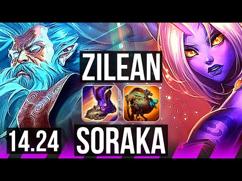 ZILEAN & Jhin vs SORAKA & Sivir (SUP) | KR Diamond | 14.24