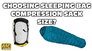 Sleeping Bag Compression Sack and Stuff Sack Size Selection | Best Backpacking Sleeping Bags 2024