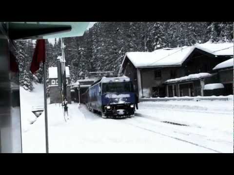 Albulabahn Führerstandfahrt Albula railway drivers view アルブラ鉄道 (前面展望)