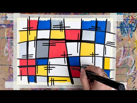 Abstract Art Meditation Inspired By Piet Mondrian | Primary Colors & Bold Lines