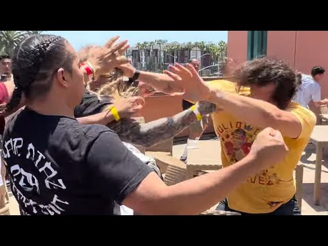 Nate Diaz vs. Jorge Masvidal Press Conference On 6/6 Erupts In Chaotic Brawl