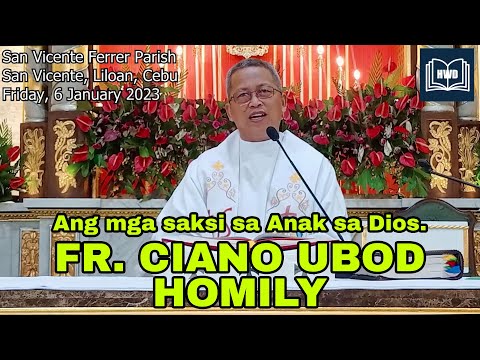 January 06, 2023 - Ang mga saksi sa Anak sa Dios. Fr Ciano Ubod Homily - Mark 1:7-11