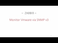 Zabbix - Monitor Vmware ESXi using SNMP v3