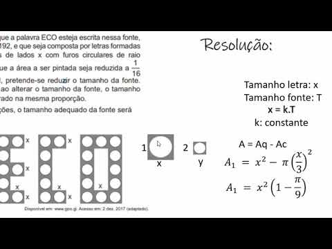questão 147 matemática prova cinza enem 2018 - areas, proporção e funções