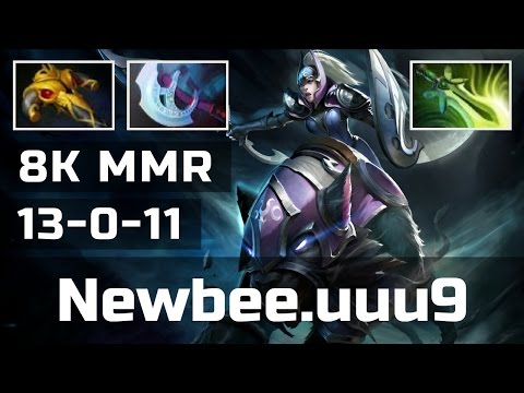 Newbee.uuu9 • Luna • 13-0 — Pro MMR Gameplay Dota 2