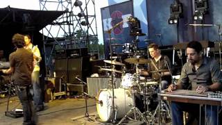 Brian Ferguson drumming live with Aaron Watson