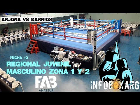 ORESTES ARJONA VS THIAGO BARRIOS, CATEGORIA 64KG, REGIONAL JUVENIL MASCULINO FAB, FECHA 2.