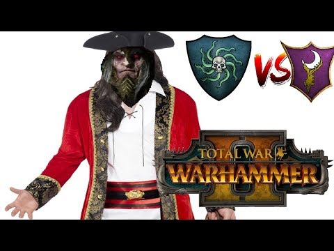 Vampire Coast vs Dark Elves | ANIMATED HULKS? - Total War Warhammer 2