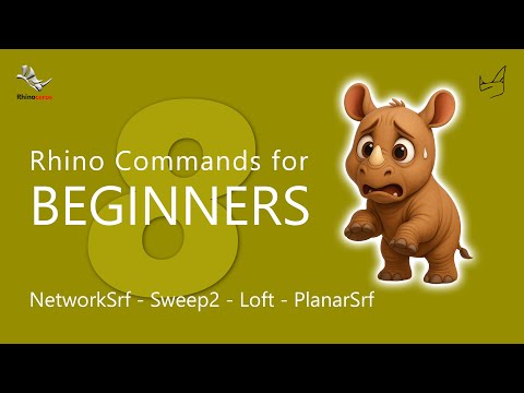 Rhino Commands for Beginners 08 - Surface Creation Tools