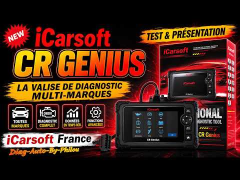 France Top Auto Diagnostics Influencer Diag-auto-by-Philou with Over 3M Views Fully Reviews iCarsoft CR Genius 2022 Multi-brand Diagnostic Tool