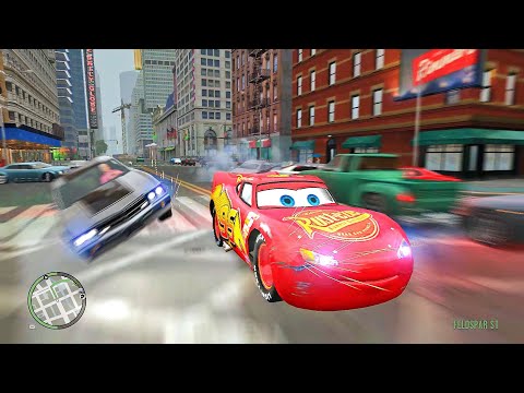 Crazy Rayo McQueen Car Crashes Ep. 7 | GTA IV Physics testing