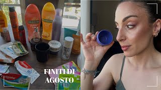 FINITI DI AGOSTO 🪫⏳✅ || #agosto2025 #empties #finitidelperiodo #terminati