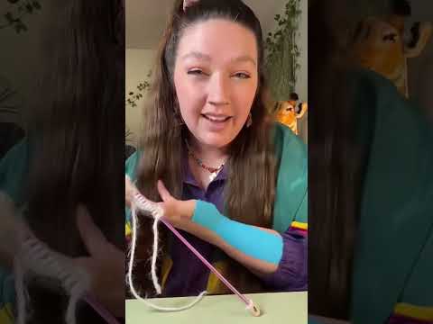 Learning to knit as a crocheter (full video pinned in comments) #crochet #knitting #yarn #shorts