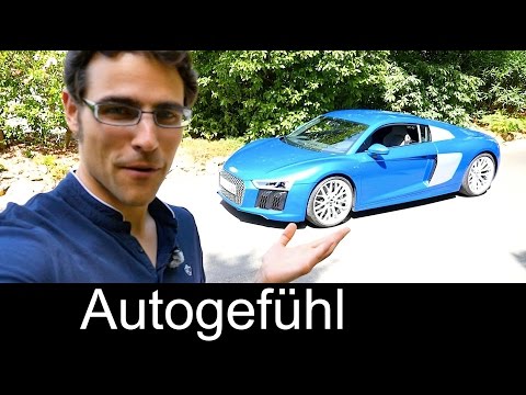 Comparison Audi R8 V10 Ara Blue 540 hp vs Audi R8 V10 Plus 610 hp Dynamic Red REVIEW - Autogefühl