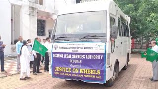 Flagg off Caremony of चलंत लोक अदालत (Justice on Wheels) at DLSA, Deoghar on 01st July, 2025;?>