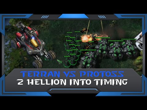 StarCraft 2 (RuFF Highlight): 2 Hellion into Timing